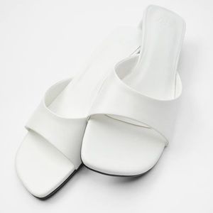 ZARA - Heeled Mules w/ Square Toe